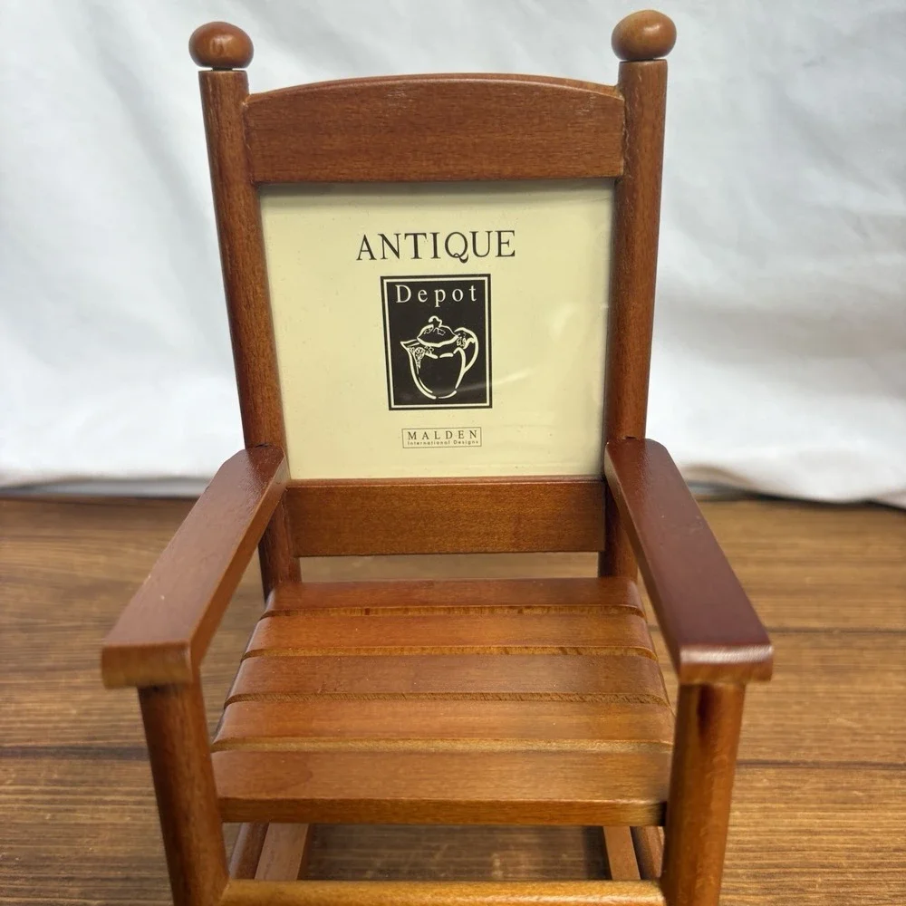 Malden Mini Wooden Rocking Chair Photo Frame 2x3 Desktop Picture Frame Decor
